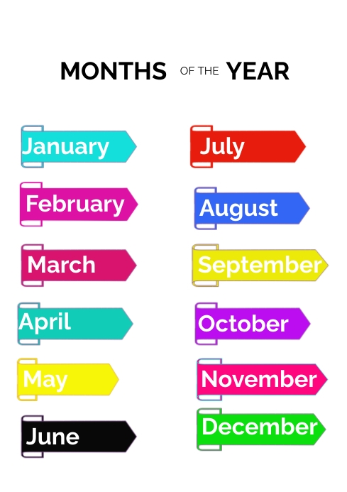 Month Samples months Template | PosterMyWall