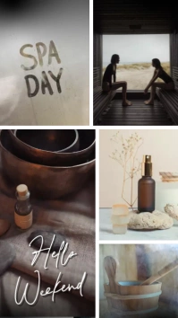 mood board spa weekend template Instagram Story