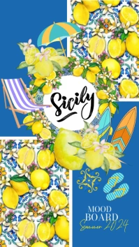 mood board summer 2024 Historia de Instagram template