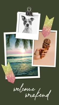 Mood board welcome weekend Instagram Story template