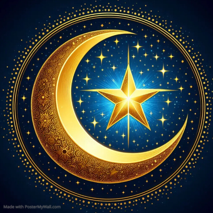 Moon and Star Template PosterMyWall