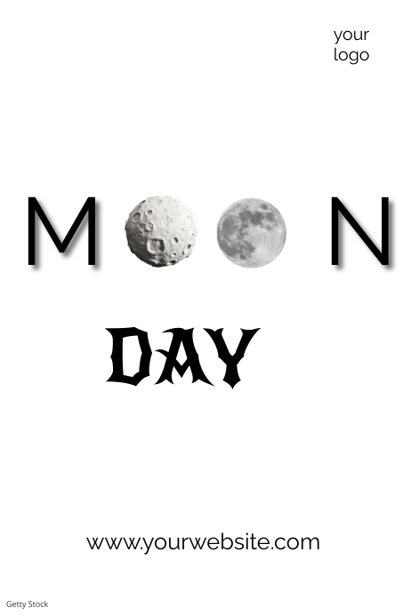 Moon day Poster template