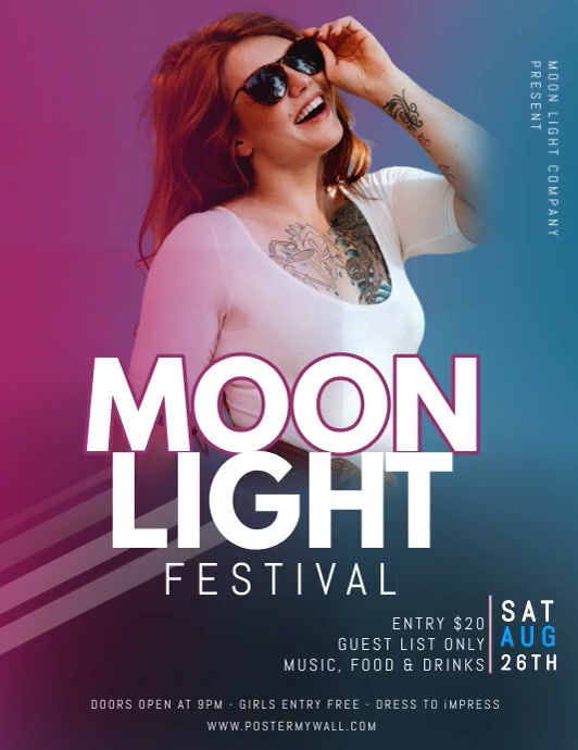 Moon Light,music night flyer Template | PosterMyWall Moon Light,music night flyer Template | PosterMyWall