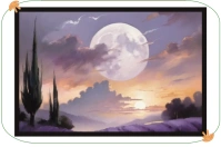 Moon light evening Étiquette template