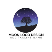 Random Moon Logo moon logo Template | PosterMyWall