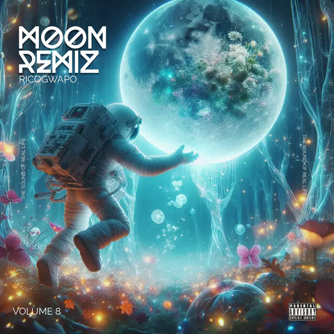 MOON REMIX ALBUM ARTWORK TEMPLATE PosterMyWall