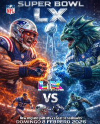 สีม่วง Super Bowl Matchup Instagram Portrait Template