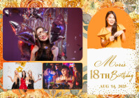 Moria's Golden 18th Birthday Bash A4 template
