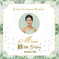 Moris' 18th Birthday Perfume Tag Instagram Post template
