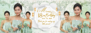Moris's 18th Birthday Invitation and Program Facebook-coverfoto template
