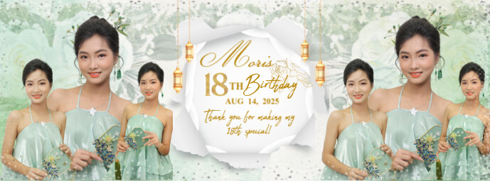 Moris's 18th Birthday Invitation and Program Фотография обложки профиля Facebook template