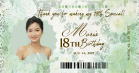 Moris's 18th Birthday Party Favor Tag Facebook Shared Image template