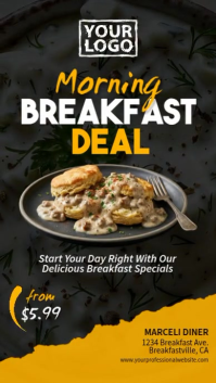 Morning Breakfast Deal Instagram Story Video Template