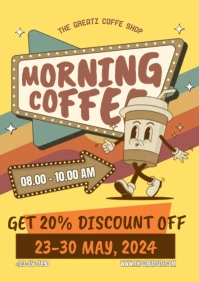 Morning Coffee Promo A4 template