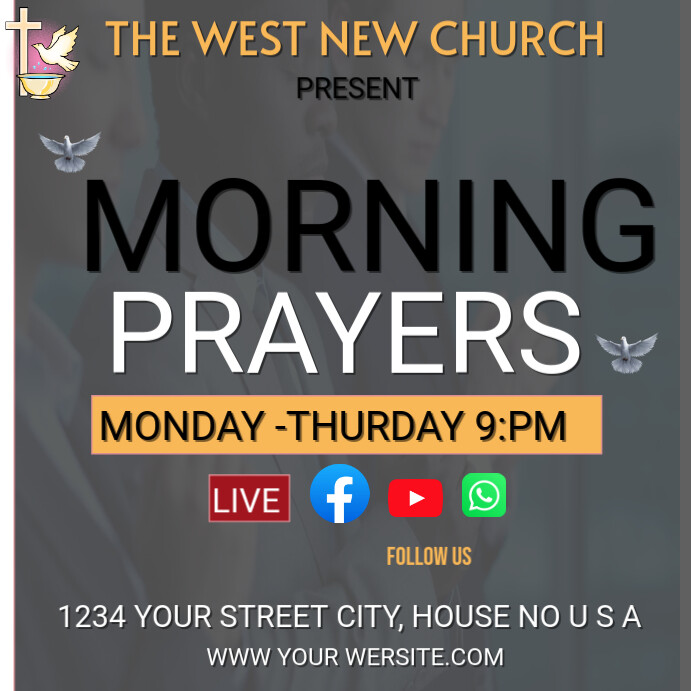 Copy of Morning devotion, morning prayer | PosterMyWall