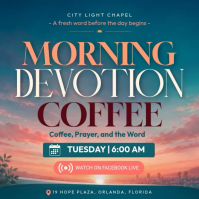 Turquoise Morning Devotion Event Pos Instagram Template