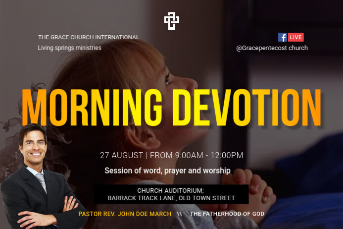 morning devotion Poster template