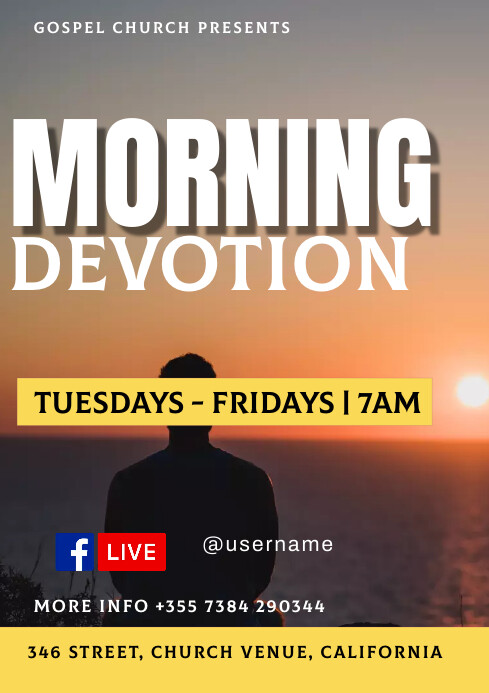 Morning devotion Template | PosterMyWall