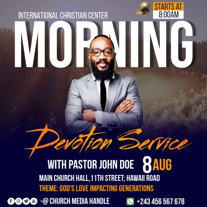 morning devotion Template | PosterMyWall
