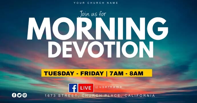 morning devotion Template | PosterMyWall