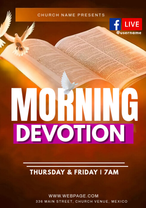 Copy of morning devotion | PosterMyWall