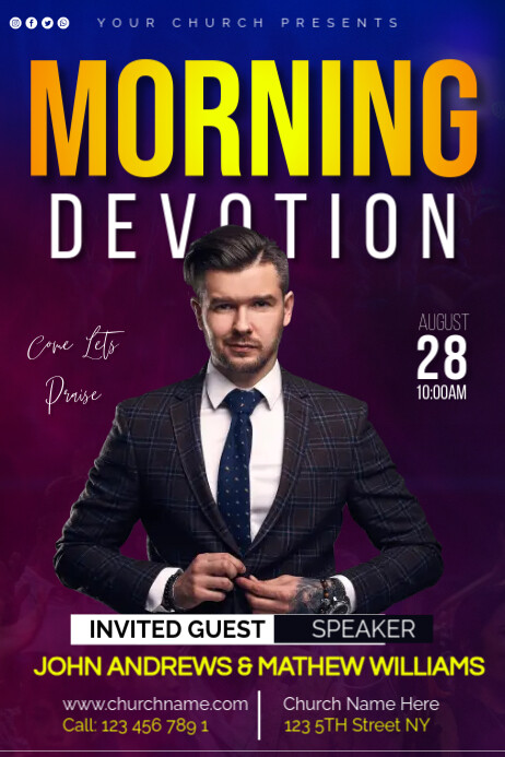 Morning Devotion Template | PosterMyWall