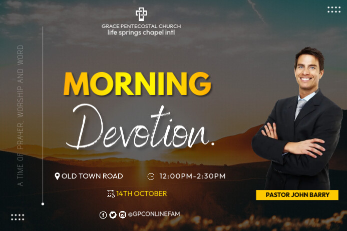 Morning devotion Template | PosterMyWall