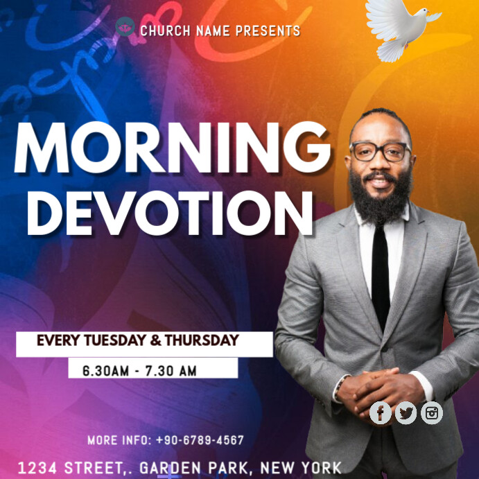 Copy of morning devotion | PosterMyWall