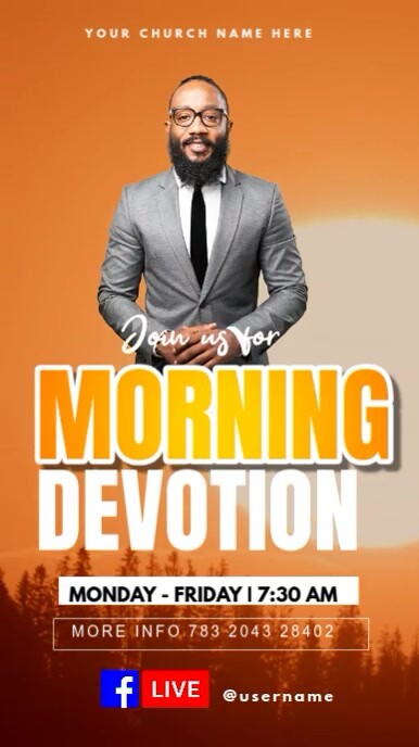 morning devotion Instagram Story template