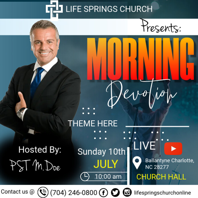 MORNING DEVOTION Template | PosterMyWall