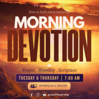 Vermelho Morning Devotion Iphosti le-Instagram Template