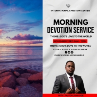 Church Morning Devotion service Template | PosterMyWall