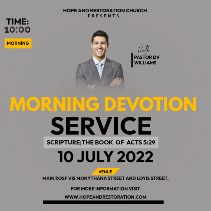 Morning devotion Template | PosterMyWall