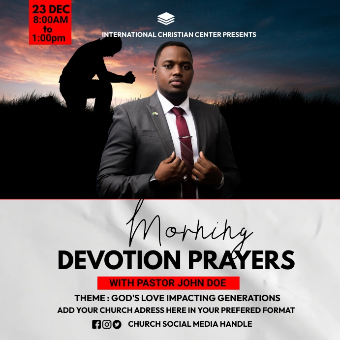 morning devotion Template | PosterMyWall