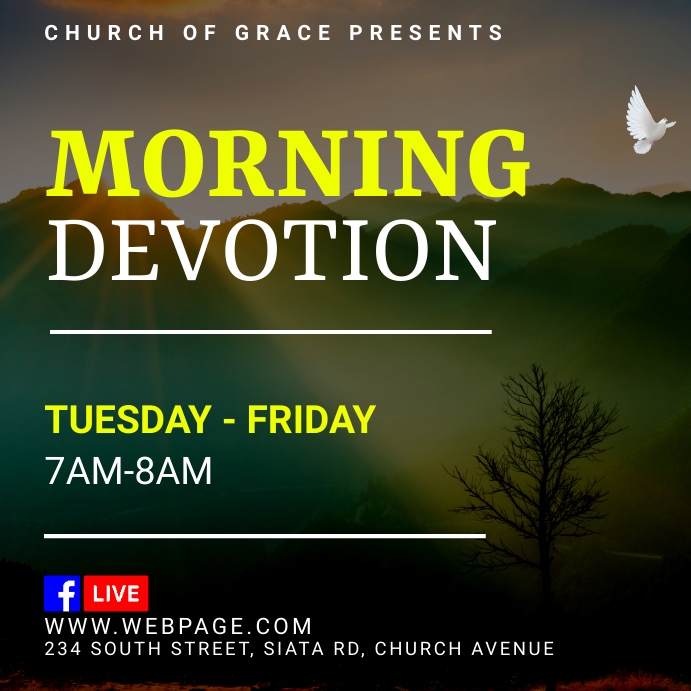 Morning Devotion Flyer Design Template | PosterMyWall