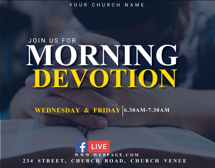 Morning Devotion flyer design Template | PosterMyWall