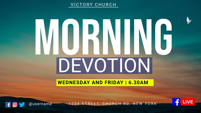 Morning Devotion Flyer Design Template | PosterMyWall