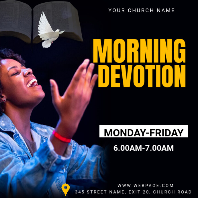 Morning Devotion  Instagram Post template
