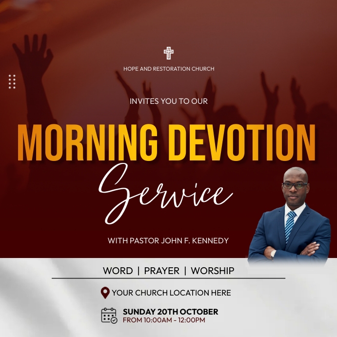 Morning devotion service Template | PosterMyWall