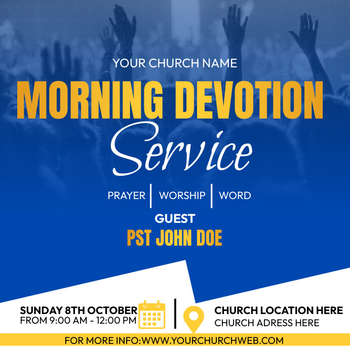 morning devotion service Template | PosterMyWall