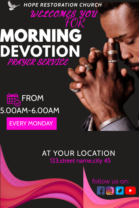 morning devotion template | PosterMyWall