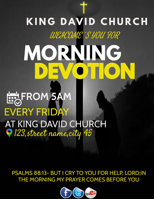 Plantilla de morning devotion template | PosterMyWall