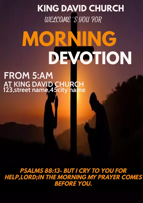 morning devotion template | PosterMyWall