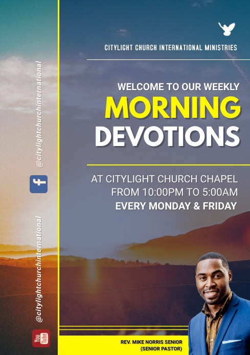 Copy of morning devotions flyer template | PosterMyWall