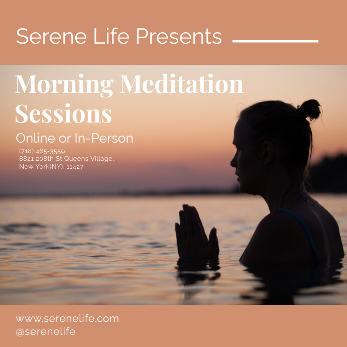 Morning Meditation Session Socials Post Template | PosterMyWall