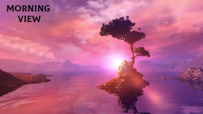 Morning Tample View Scenic Morning View Template | PosterMyWall