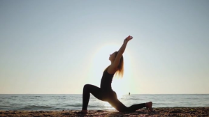 Morning yoga Digitalt display (16:9) template