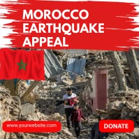Morocco earthquake appeal poster Instagram-Beitrag template