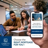 Mortgage brokers financial services advertise Instagram Post template