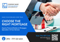 Mortgage Brokers Services modern minimal geom Postcard template